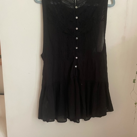 Free People Black Lace Imaginary Tunic - Picture 8 of 10